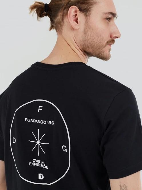 tricou cu maneci scurte pt. barbati Fundango Compass Graphic-T negru 6