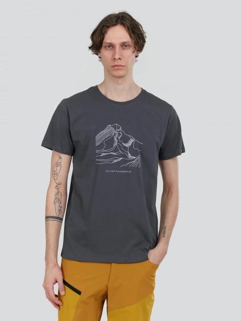 tricou cu maneci scurte pt. barbati Fundango Mountain Graphic-T gri 2