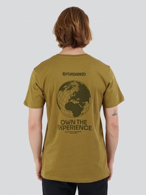tricou cu maneci scurte pt. barbati Fundango Globe Graphic-T verde 4