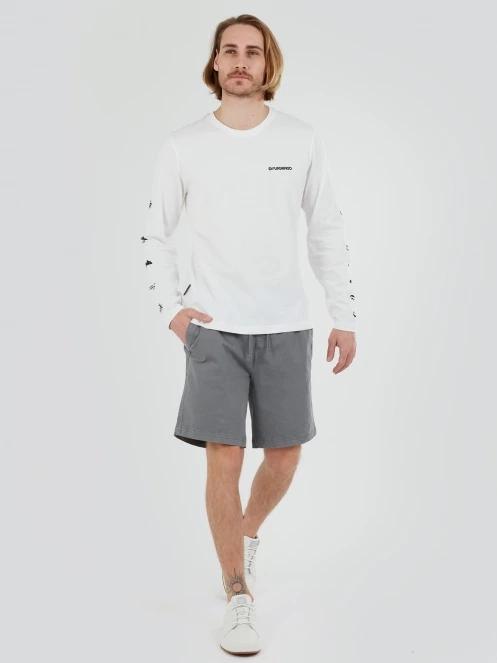 tricou cu maneci lungi pt. barbati Fundango Essential Graphic Long-T alb 4