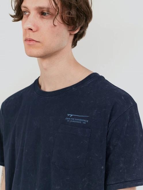 tricou cu maneci scurte pt. barbati Fundango Dane Surf Pocket-T albastru inchis 7