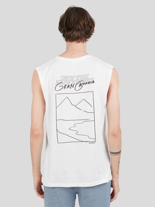 maiou pt. barbati Fundango Alon Surf Tank-T alb 3