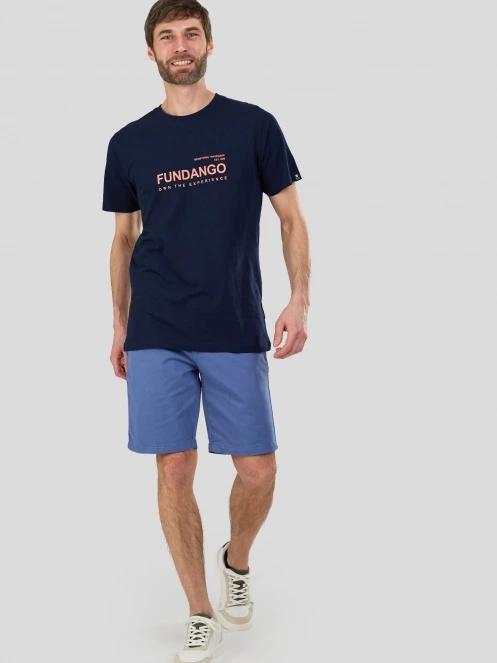 tricou cu maneci scurte pt. barbati Fundango Vital Graphic-T albastru inchis 4