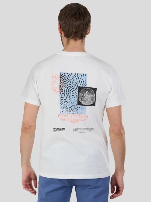 tricou cu maneci scurte pt. barbati Fundango Breaker Graphic-T alb 3