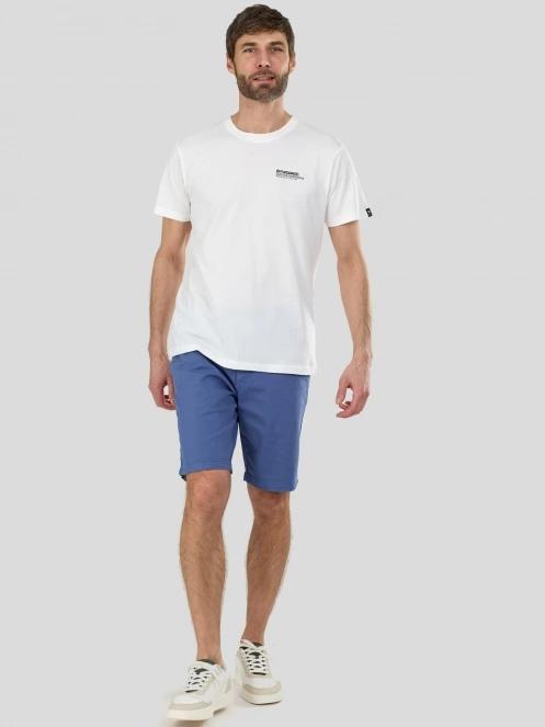 tricou cu maneci scurte pt. barbati Fundango Breaker Graphic-T alb 4