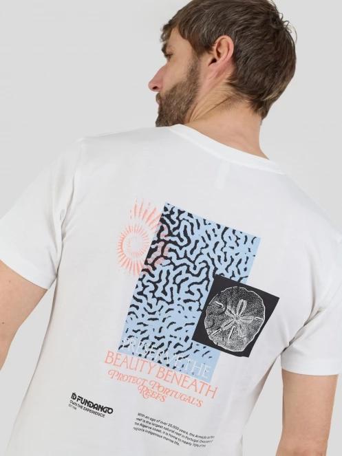 tricou cu maneci scurte pt. barbati Fundango Breaker Graphic-T alb 7