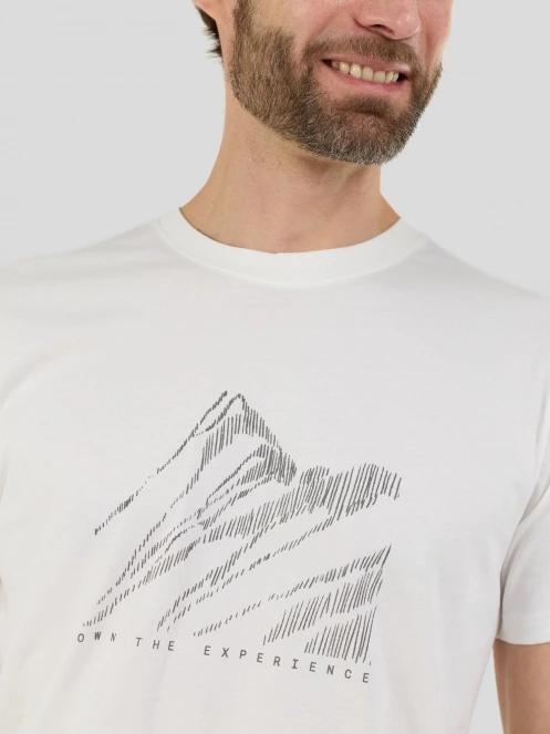 tricou cu maneci scurte pt. barbati Fundango Montes Graphic-T alb 6