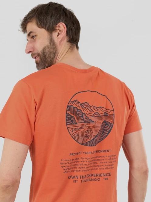 tricou cu maneci scurte pt. barbati Fundango Montes Graphic-T rosu 6