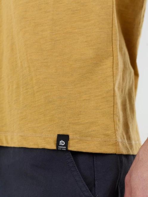 tricou cu maneci scurte pt. barbati Fundango Phase Henley T-shirt galben 8