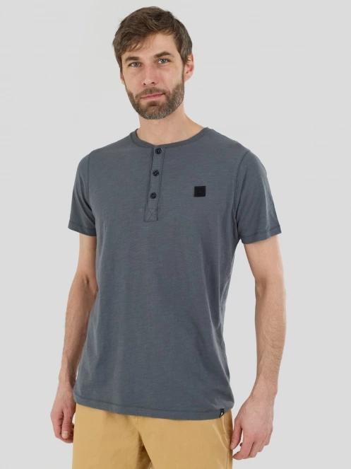tricou cu maneci scurte pt. barbati Fundango Phase Henley T-shirt gri 5