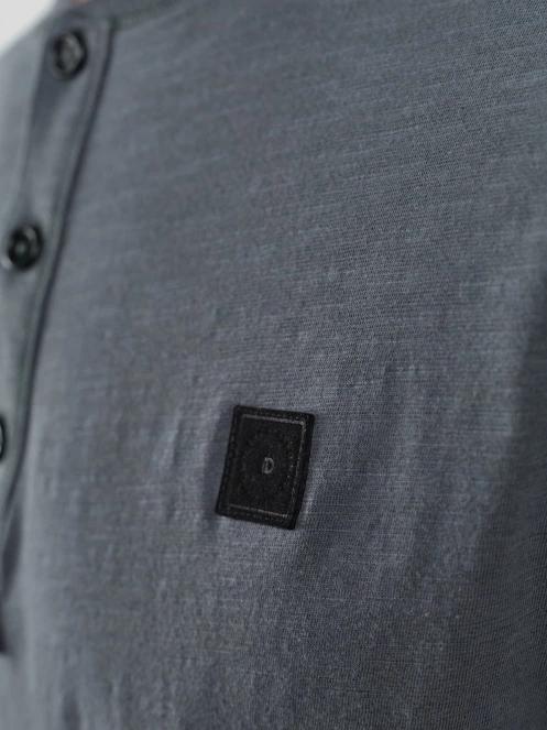 tricou cu maneci scurte pt. barbati Fundango Phase Henley T-shirt gri 7