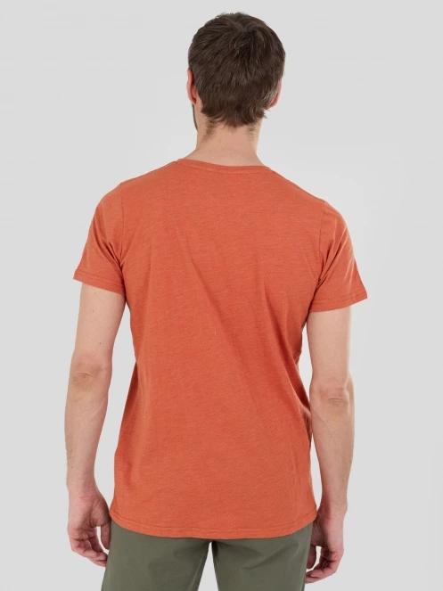tricou cu maneci scurte pt. barbati Fundango Jaggy II Structured T-shirt portocaliu 3