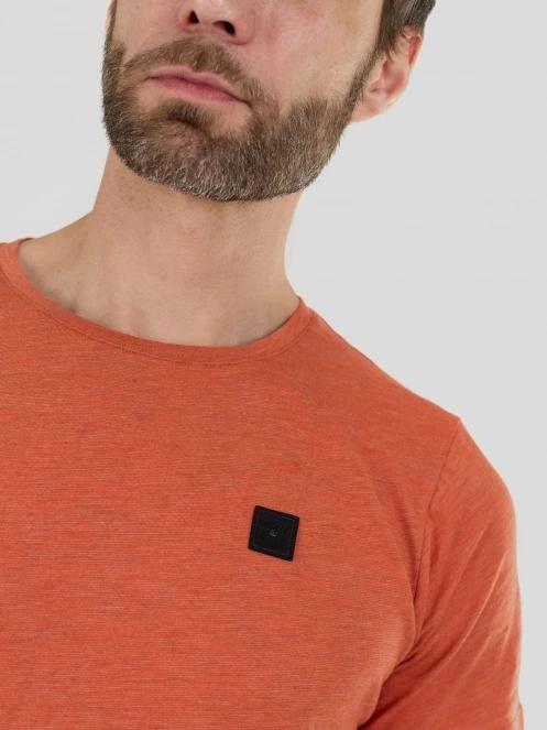 tricou cu maneci scurte pt. barbati Fundango Jaggy II Structured T-shirt portocaliu 6