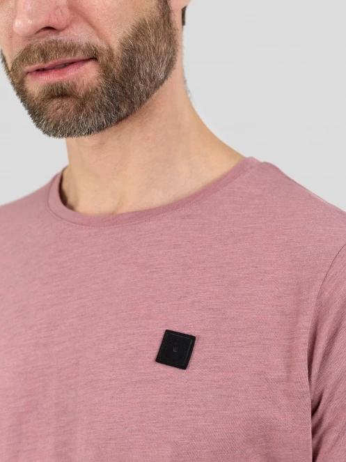 tricou cu maneci scurte pt. barbati Fundango Jaggy II Structured T-shirt roz 5