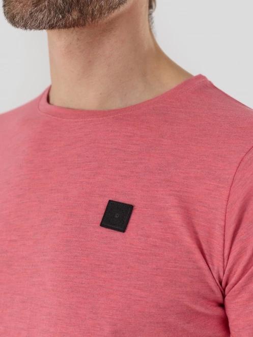 tricou cu maneci scurte pt. barbati Fundango Jaggy II Structured T-shirt roz 5
