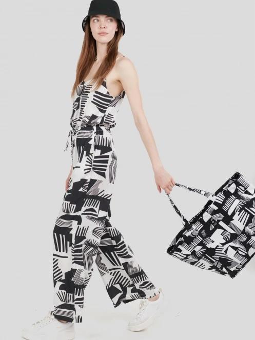 salopete pt. femei Fundango Alisha Jumpsuit negru 4