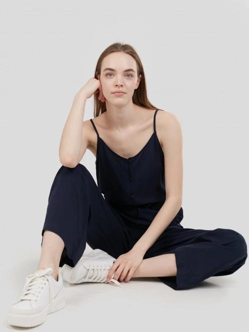 salopete pt. femei Fundango Alisha Jumpsuit albastru inchis 5