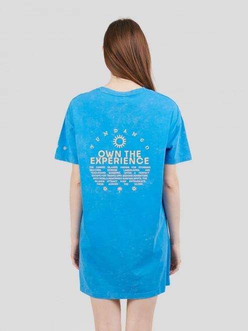rochie tricou pt. femei Fundango Swell Tee Dress albastru 3
