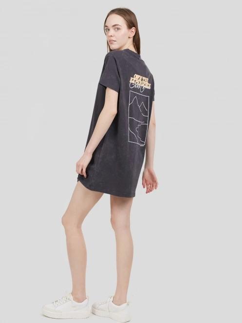 rochie tricou pt. femei Fundango Swell Tee Dress negru 5