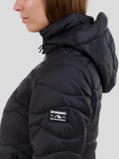 geaca matlasata de tranzitie pt. femei Fundango Nordwave Long Jacket negru 6