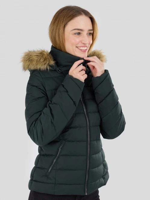 geaca matlasata de tranzitie pt. femei Fundango Urban Lite Jacket oliv 2