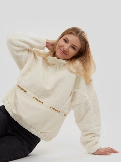 pulover polar pt. femei Fundango Calypso Hybrid Pullover maro 5