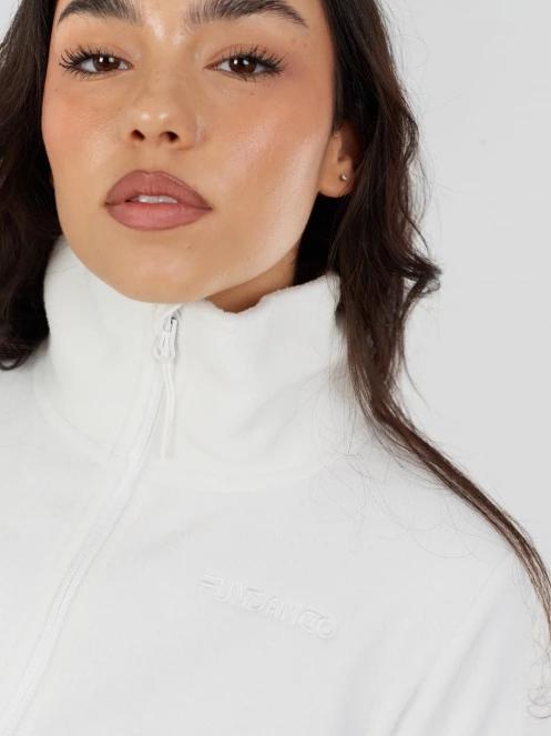 pulover polar pt. femei Fundango Serena Fleece Jacket alb 7