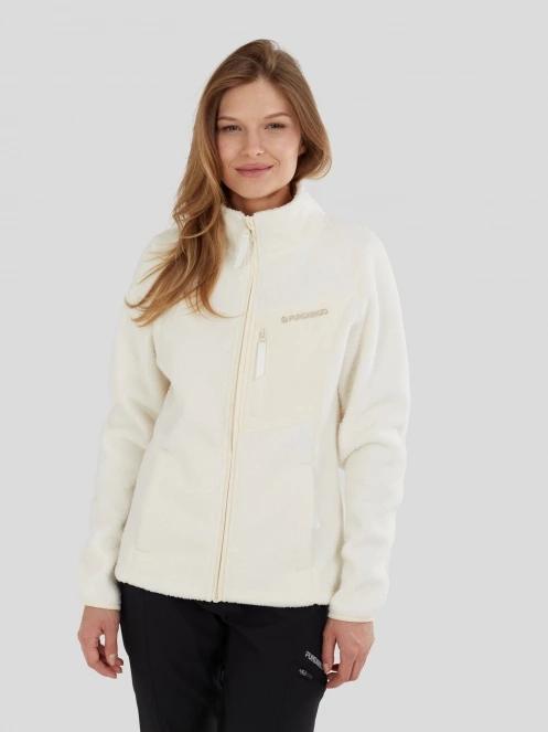 pulover polar pt. femei Fundango Shiloh Fleece Jacket alb 4