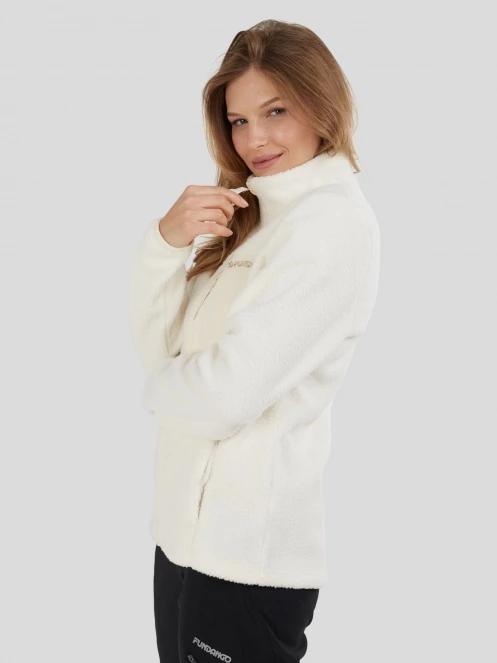 pulover polar pt. femei Fundango Shiloh Fleece Jacket alb 5