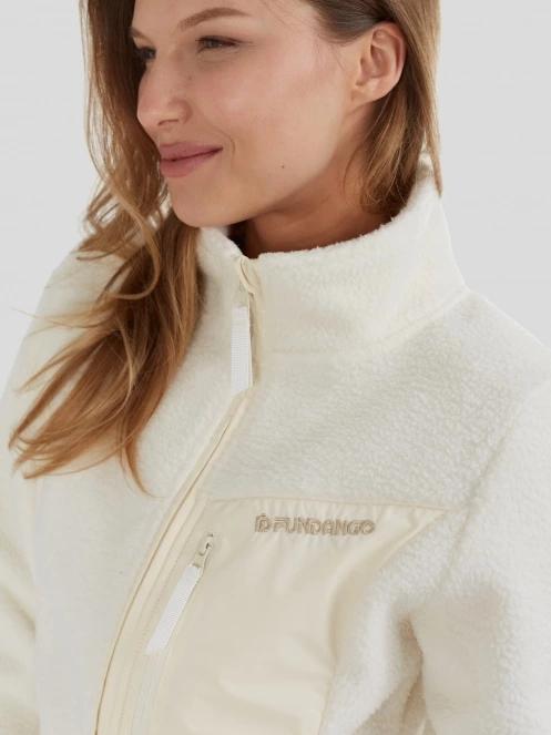 pulover polar pt. femei Fundango Shiloh Fleece Jacket alb 6
