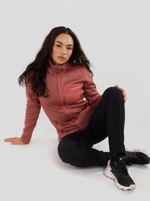 pulover polar pt. femei Fundango Antilles Melange Jacket roz 4