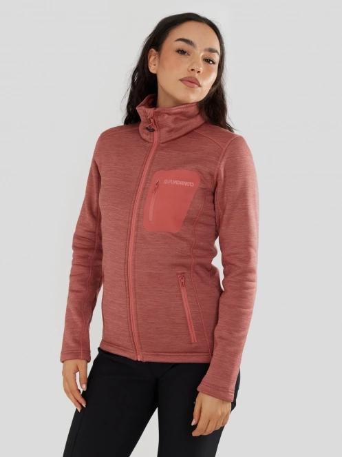 pulover polar pt. femei Fundango Antilles Melange Jacket roz 5