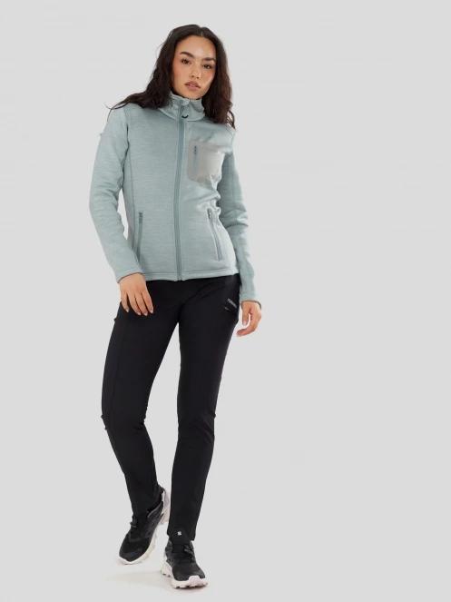 pulover polar pt. femei Fundango Antilles Melange Jacket verde 4