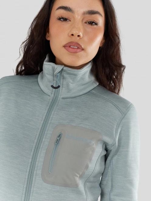 pulover polar pt. femei Fundango Antilles Melange Jacket verde 6