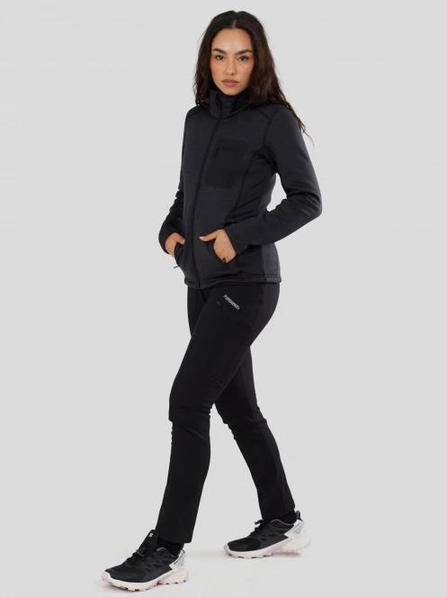 pulover polar pt. femei Fundango Antilles Melange Jacket negru 4