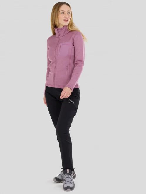 pulover polar pt. femei Fundango Antilles Melange Jacket roz 7