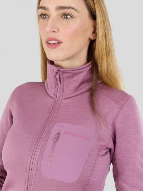 pulover polar pt. femei Fundango Antilles Melange Jacket roz 8