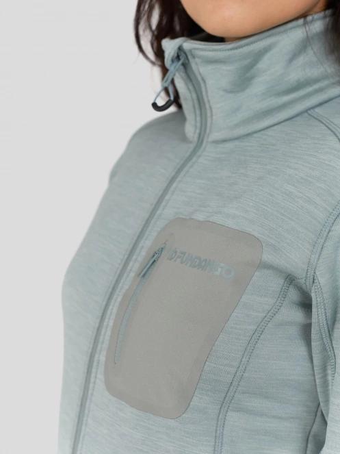 pulover polar pt. femei Fundango Antilles Melange Jacket verde 7