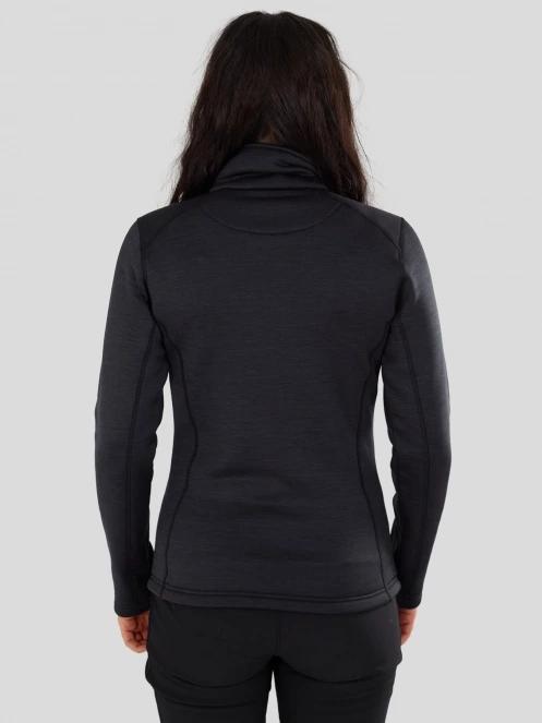 pulover polar pt. femei Fundango Antilles Melange Jacket negru 3