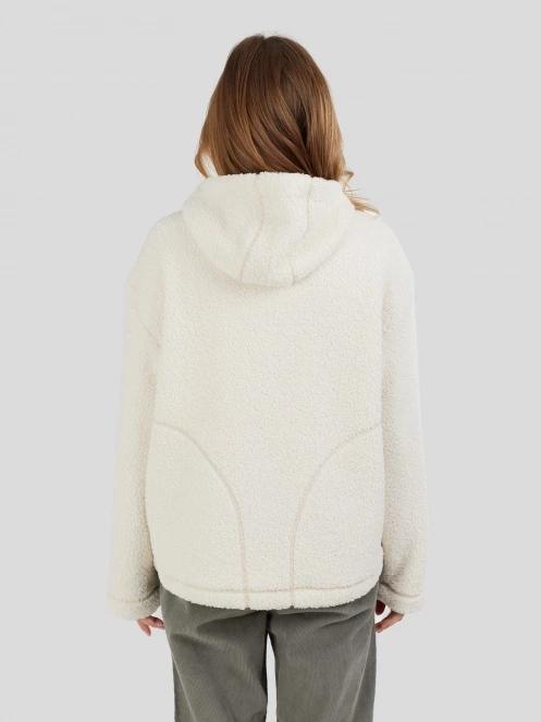 pulover cu gluga pt. femei Fundango Juniper Pile Jacket alb 3