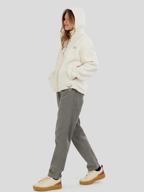 pulover cu gluga pt. femei Fundango Juniper Pile Jacket alb 4