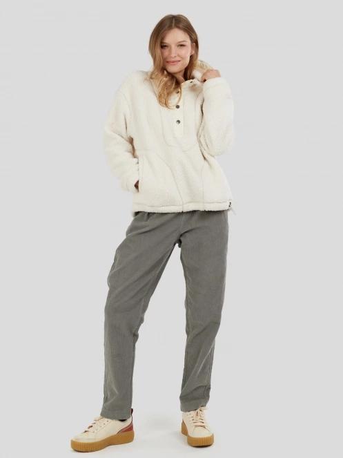 pulover cu gluga pt. femei Fundango Juniper Pile Jacket alb 5