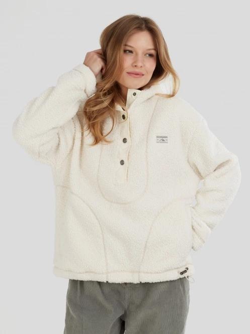 pulover cu gluga pt. femei Fundango Juniper Pile Jacket alb 6