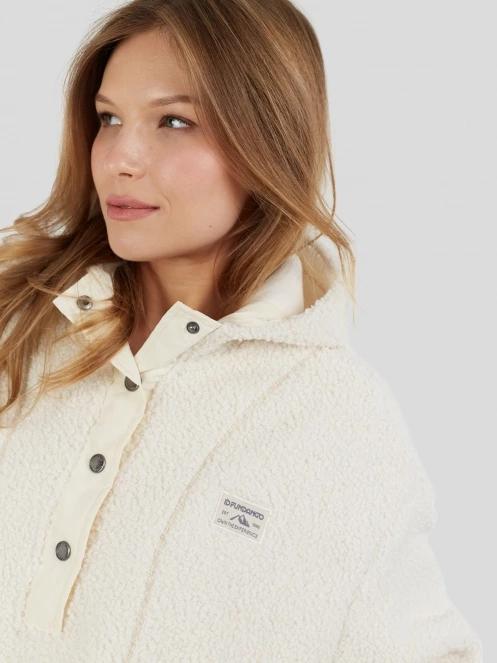 pulover cu gluga pt. femei Fundango Juniper Pile Jacket alb 7