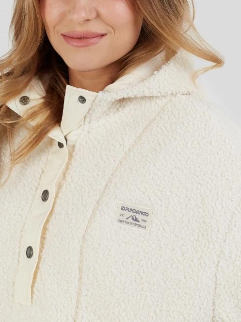 pulover cu gluga pt. femei Fundango Juniper Pile Jacket alb 8