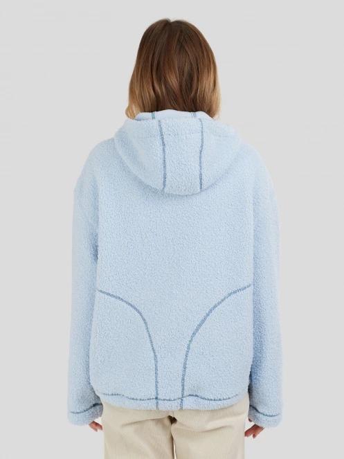 pulover cu gluga pt. femei Fundango Juniper Pile Jacket albastru deschis 3