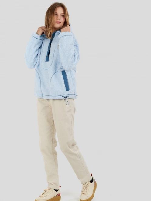 pulover cu gluga pt. femei Fundango Juniper Pile Jacket albastru deschis 5