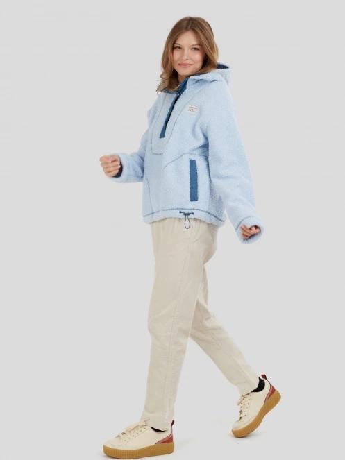 pulover cu gluga pt. femei Fundango Juniper Pile Jacket albastru deschis 6
