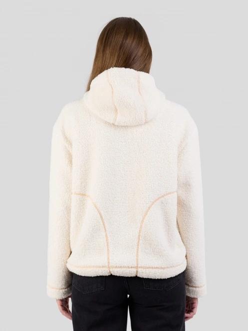 pulover cu gluga pt. femei Fundango Juniper Pile Jacket alb 3
