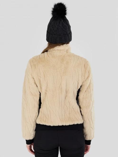 strat intermediar hibrid pt. femei Fundango Marigold Shearling Jacket nisip 3